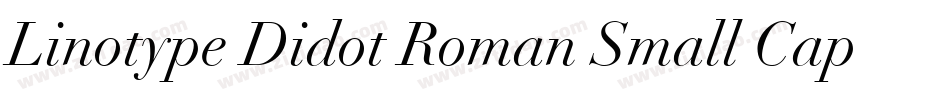 Linotype Didot Roman Small Caps & Oldstyle Figures字体转换